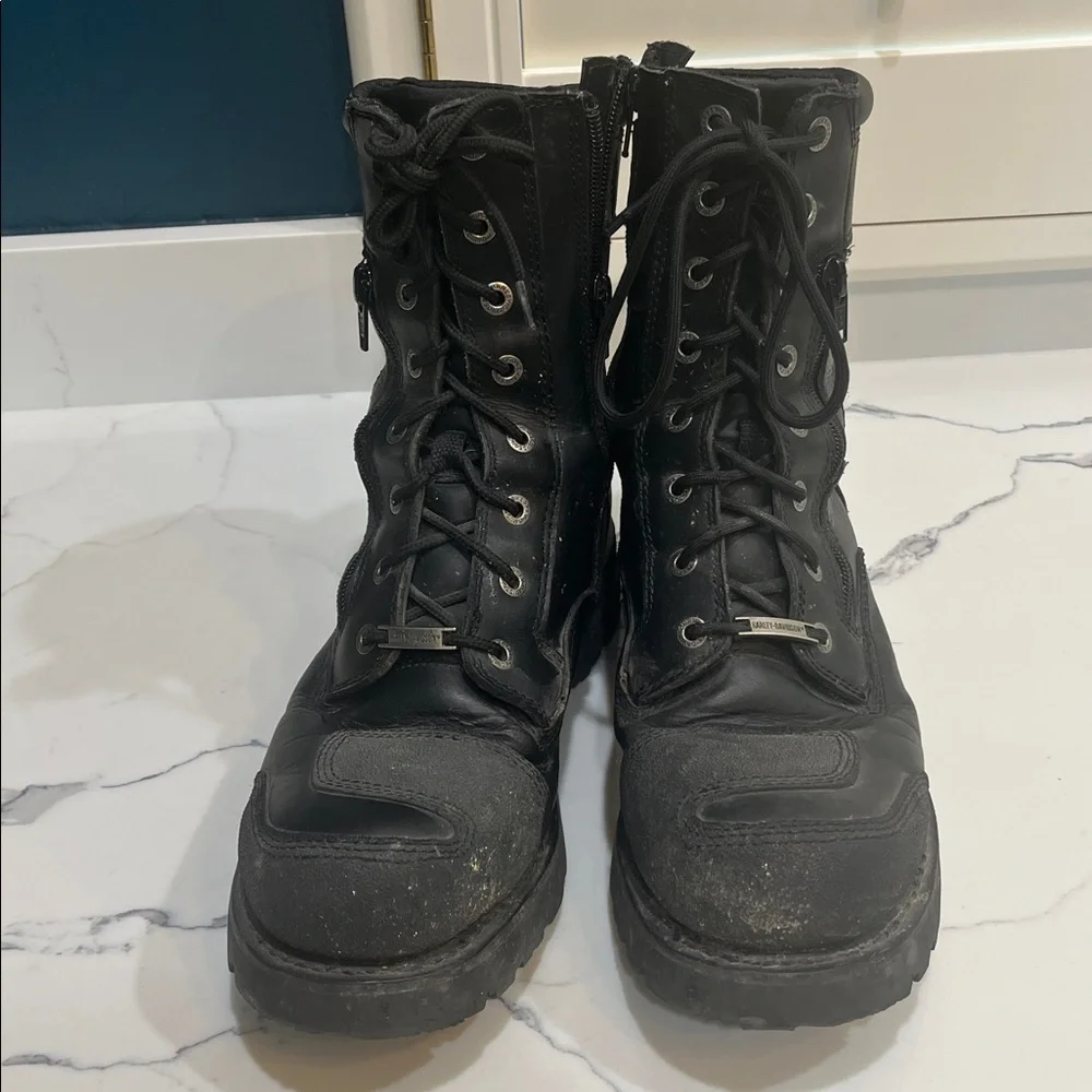 🎉Host Pick🎉 Harley Davidson black leather motorcycle boots
